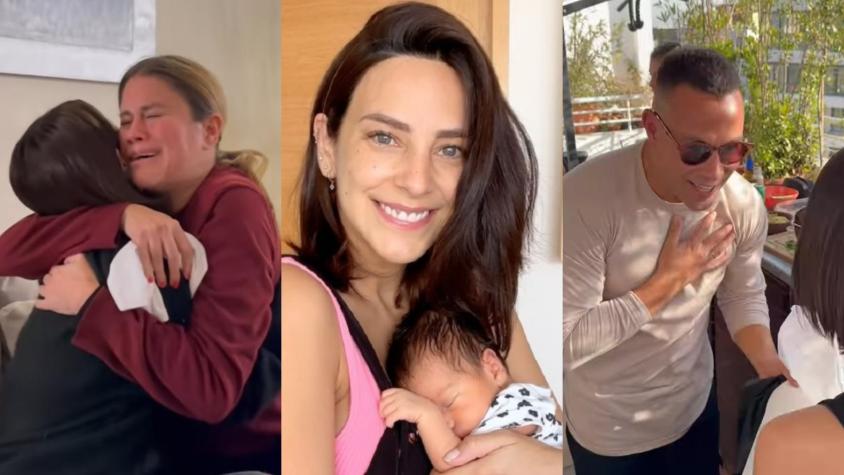 Daniela Castillo publicó emotivo video con reacción de sus amigos al saber de su embarazo: compañeros de 'Rojo' lloraron