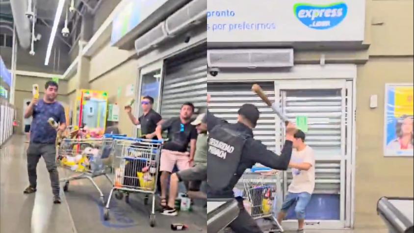 Clientes cuestionan a supermercado en Maipú tras viralizarse video de enfrentamiento entre ladrones y guardias