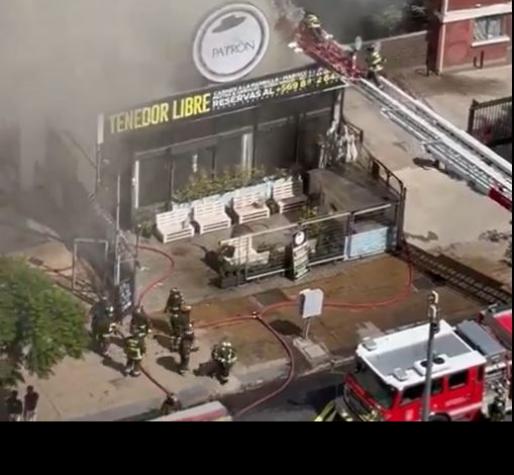 Incendio se registra en restaurante en Ñuñoa