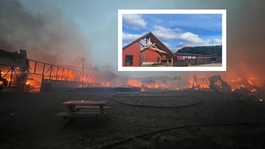 Incendio destruyó colegio Patagonia Coyhaique: nuevo edificio había sido inaugurado sólo días antes