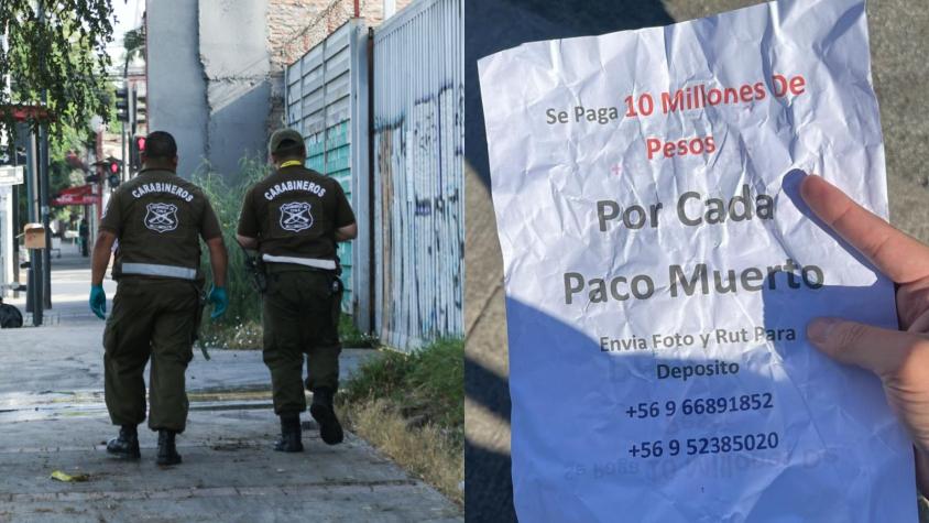 “Por cada paco muerto”: Investigan panfletos ofreciendo $10 millones por asesinar carabineros en Coronel