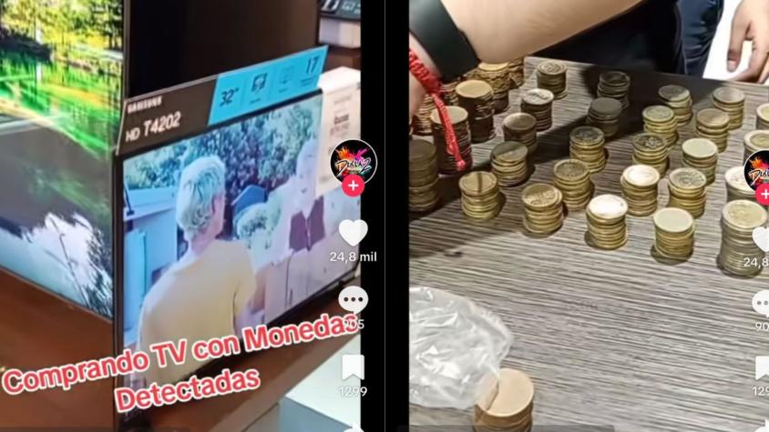 Hombre compró smartTV con 1.300 monedas. Las encontró con un detector de metales