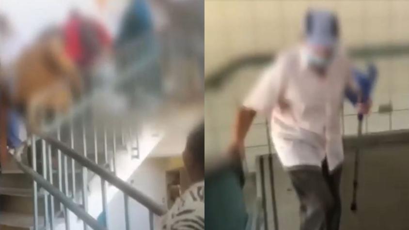 “¿Y si me botan?”: Denuncian que adultos mayores se ven obligados a subir por escaleras en Hospital Barros Luco
