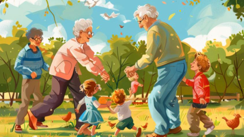 Los abuelos hacen mucho más que cuidar a los nietos cuando pasan tiempo con ellos