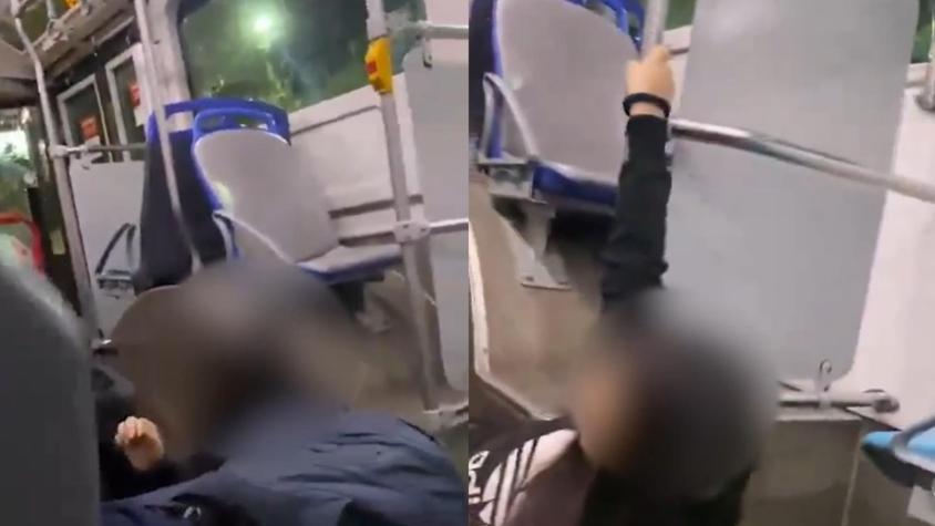 Muerte de carabinero: VIDEO muestra tenso momento al interior de un bus que quedó atrapado en la balacera