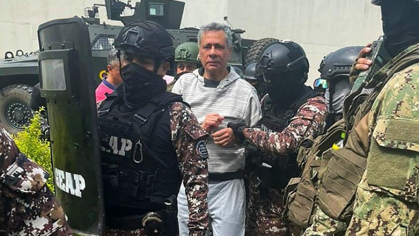 Exvicepresidente de Ecuador Jorge Glas internado en el hospital por una sobredosis de medicamentos