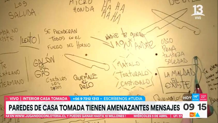 "Mátalo, tortúralo, castígalo": Los mensajes encontrados en las paredes de casa tomada en Barrio Brasil "Mátalo, tortúralo, castígalo": Los mensajes encontrados en las paredes de casa tomada en Barrio Brasil