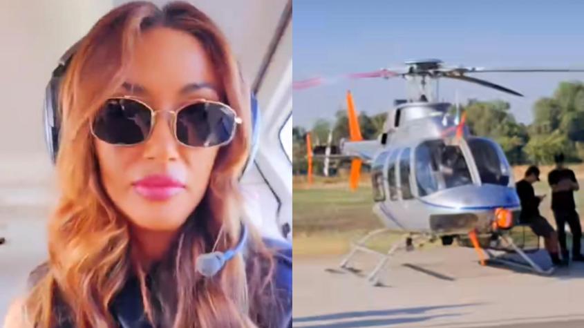 Reportan aterrizaje forzoso de helicóptero en Chicureo: Pamela Díaz iba en la aeronave 