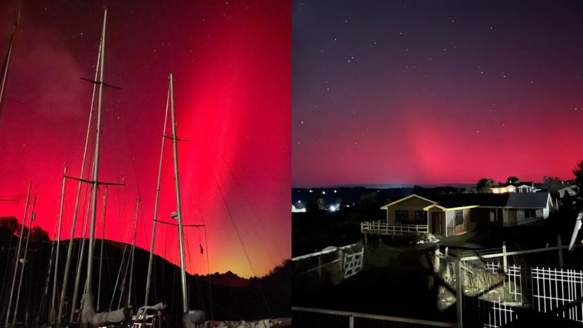 Tormenta Solar: Redes sociales captan visualización de la Aurora Austral en el sur de Chile