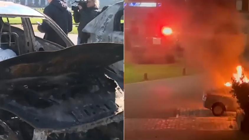 Desconocidos queman dos vehículos frente a la gobernación del Biobío