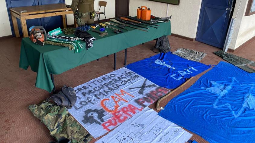 Hasta una ballesta: descubren matadero clandestino con armas y munición en Angol