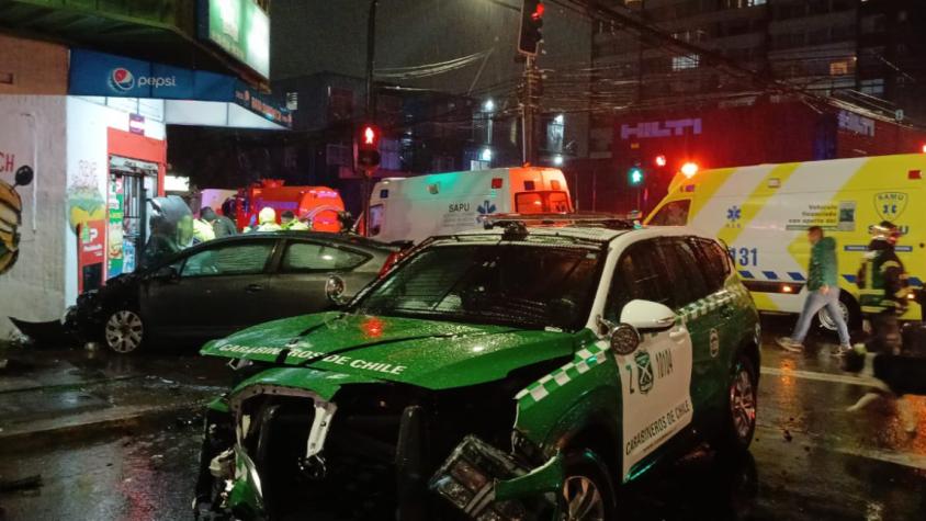 Tres carabineros lesionados tras accidente de tránsito en Concepción