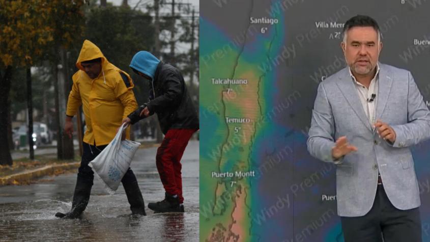 Sistema frontal trae lluvias: Revisa dónde precipitará en Chile esta semana