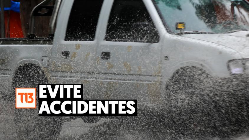 Las cuatro recomendaciones para conducir con lluvia, según Carabineros