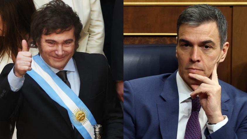 Milei acusa a Pedro Sánchez de llevar "pobreza y muerte" a España