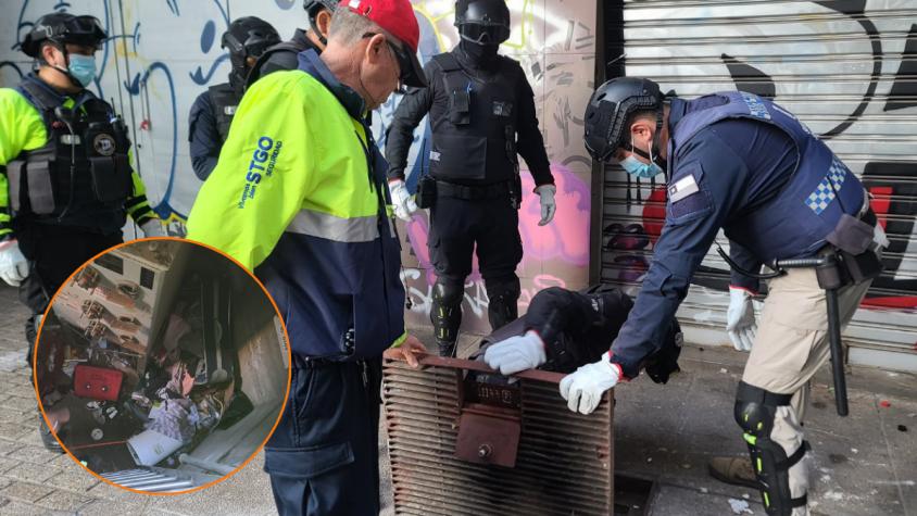 Encuentran ruco subterráneo en Santiago Centro: personas vivían en el lugar