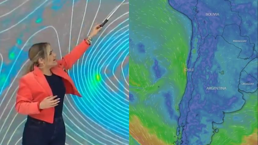 Michelle Adam adelanta gran ciclón que llegará a Chile: "Este sistema frontal es uno de los más grandes que he visto"