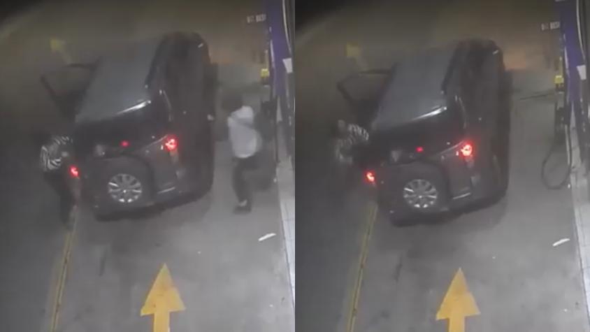 Violento asalto en bencinera de San Bernardo: Robaron vehículo con un niño adentro