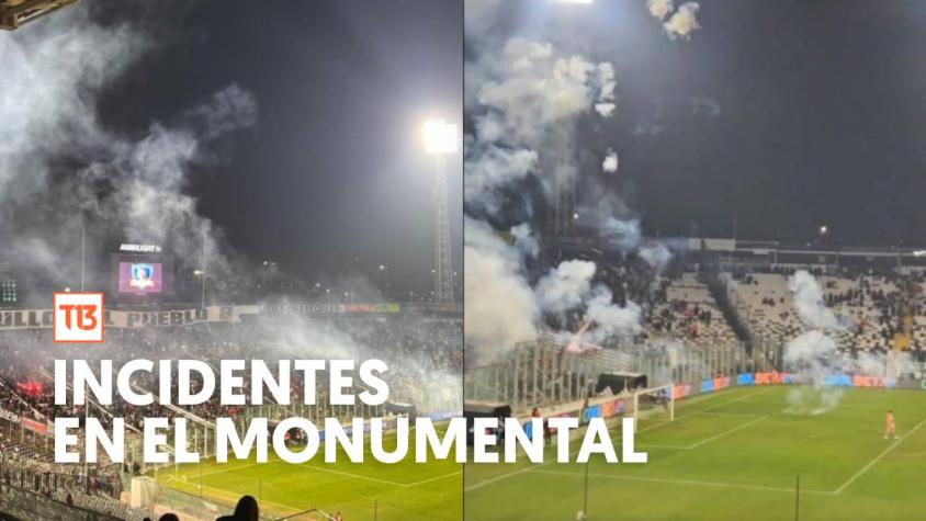 Barristas de Colo Colo atacaron a hinchas de Universitario y lanzaron bombas de ruido a la cancha: Amistoso fue suspendido