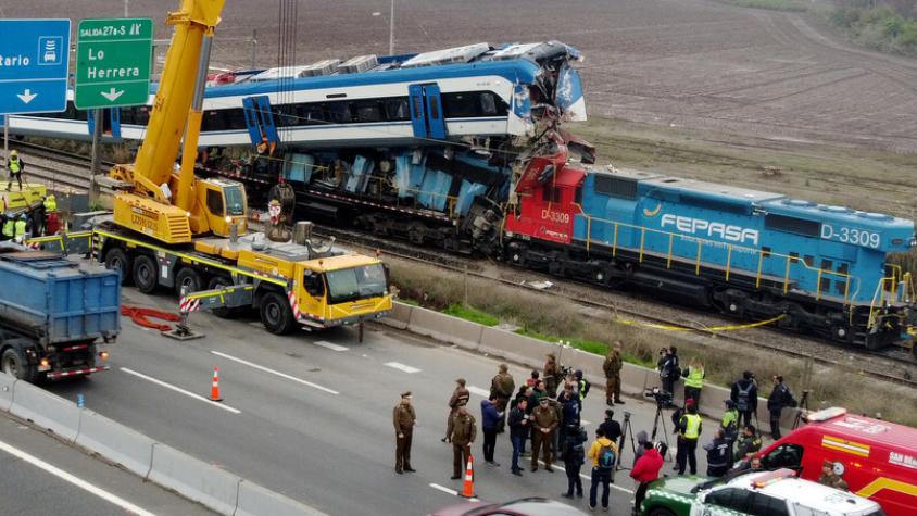 Identifican a los dos fallecidos en choque de trenes en San Bernardo