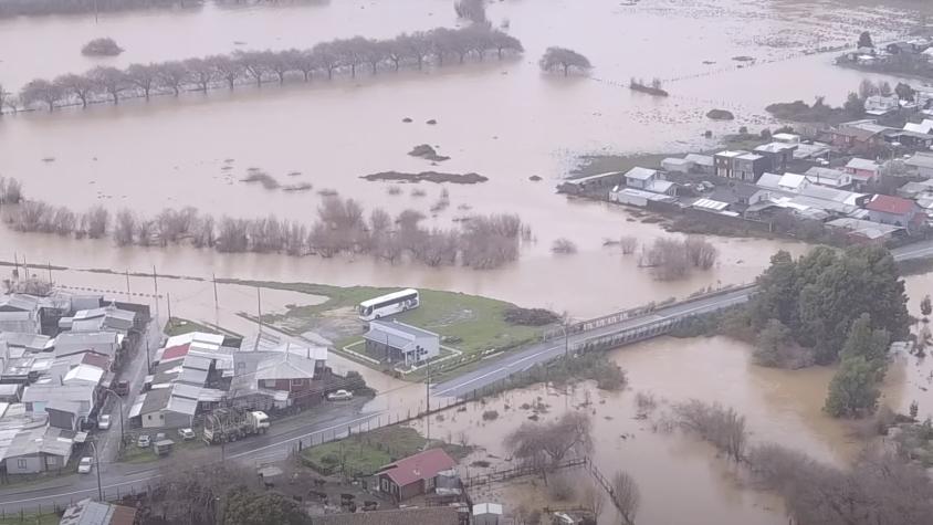 Las imágenes que dejaron las inundaciones en Arauco