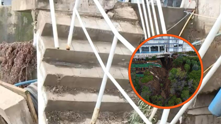 Imágenes exclusivas de T13 muestran los graves daños en edificio afectado por socavón en Viña del Mar