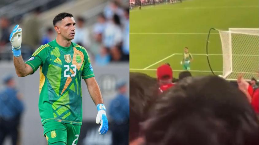 ¿Qué te parece?: El viral festejo del Dibu Martínez ante los fanáticos chilenos ¿Qué te parece?: El viral festejo del Dibu Martínez ante los fanáticos chilenos