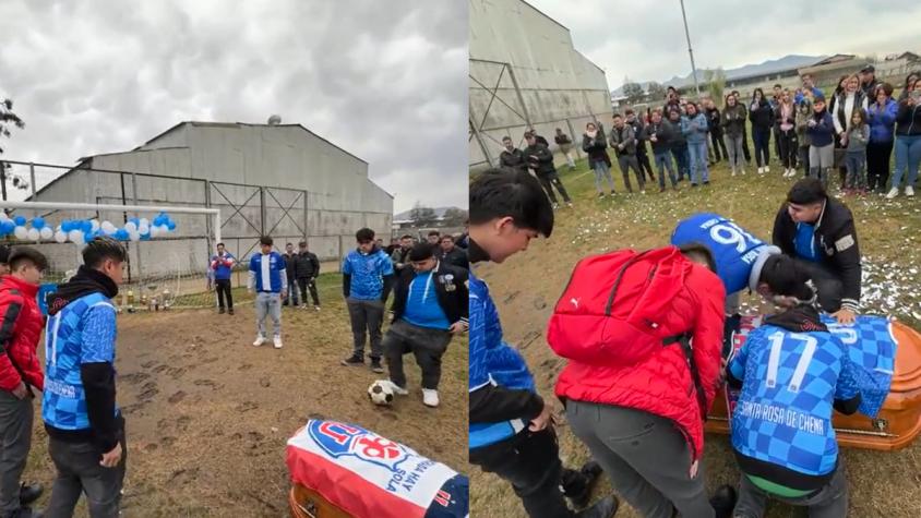 Hincha de la U fue despedido marcando su "último gol": amigos llevaron el ataúd a la cancha