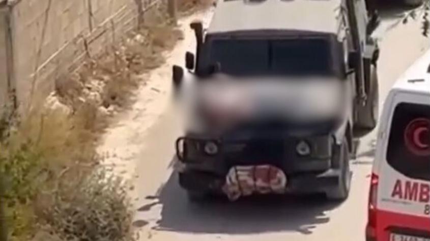 Indignación por las imágenes de un palestino atado al capó de un auto militar israelí