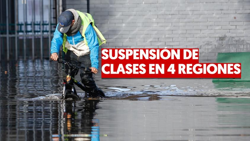 Sistema frontal: Anuncian suspensión total de clases en cuatro regiones