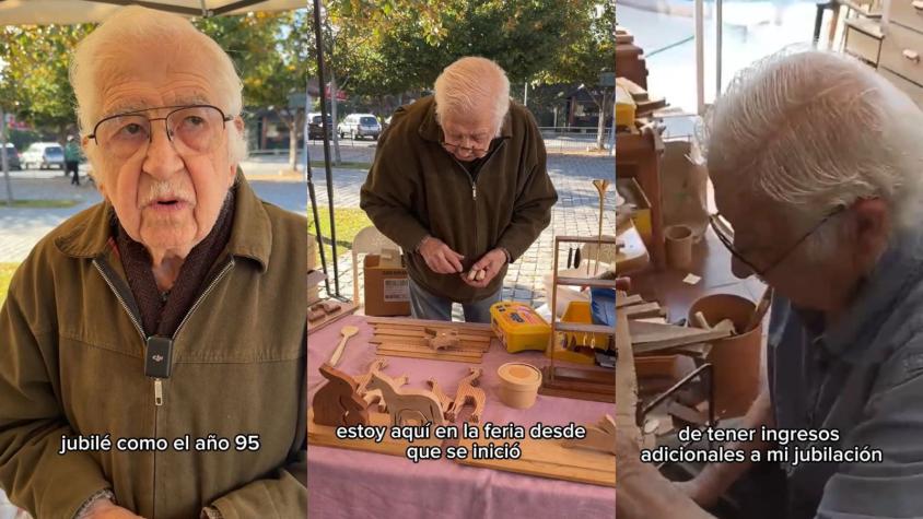 “Me siento motivado”: El relato de un adulto mayor que emocionó a internet por trabajar en artesanía tras jubilar