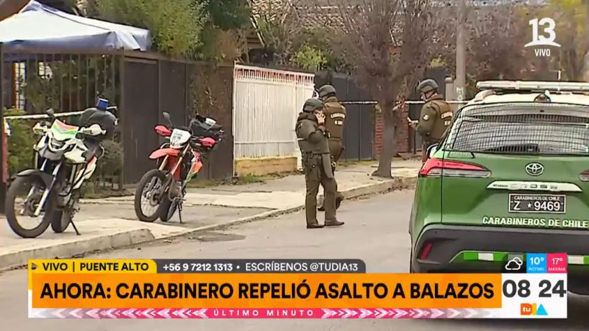Carabinero repelió a balazos asalto de motochorros en Puente Alto: uno de los sujetos está grave