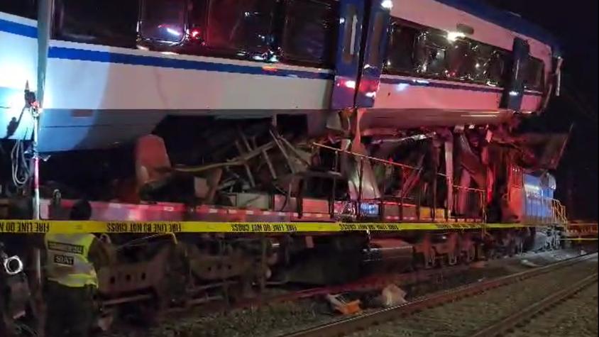 Lo que se sabe del choque de trenes en San Bernardo: uno de los heridos en riesgo vital