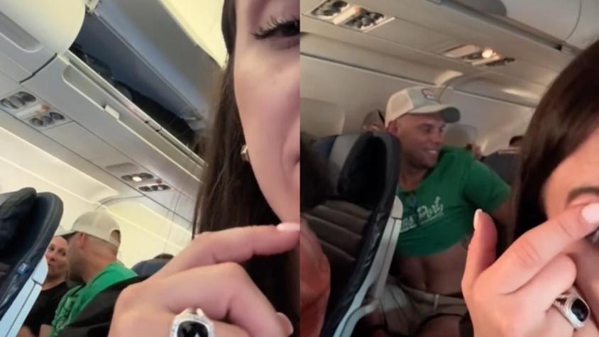 Hombre es captado siendo infiel en un avión y luego expuesto en TikTok: usuarios encontraron a esposa engañada rápidamente