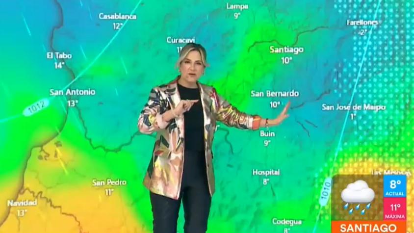 Michelle Adam advierte que habrá dos grandes pulsos de lluvia en Santiago este martes: ¿A qué hora serán?
