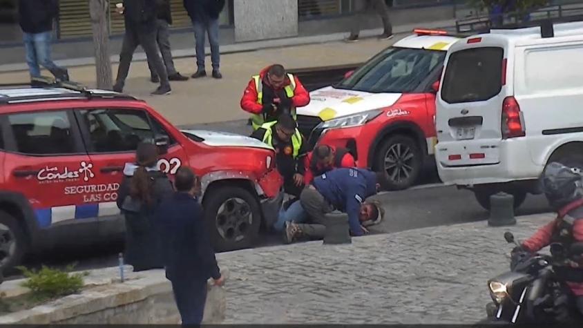 Procedimiento grabado por cámaras de seguridad: Detienen a hombre acusado de robar bicicletas en Las Condes