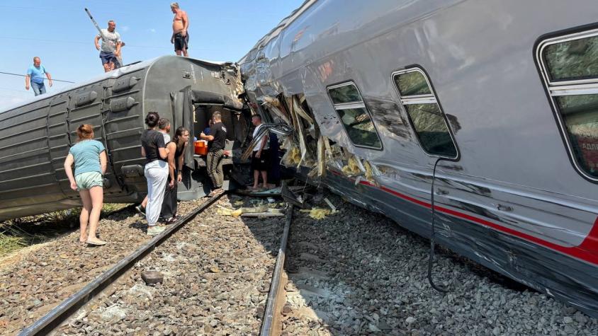 Un accidente entre un tren y un camión deja dos muertos y más de cien heridos en Rusia