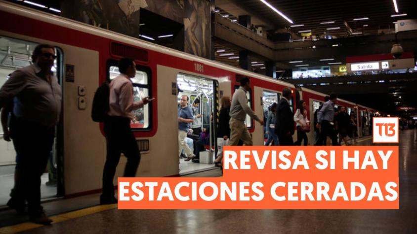 ¿Hay estaciones cerradas?: Revisa el estado del Metro de Santiago