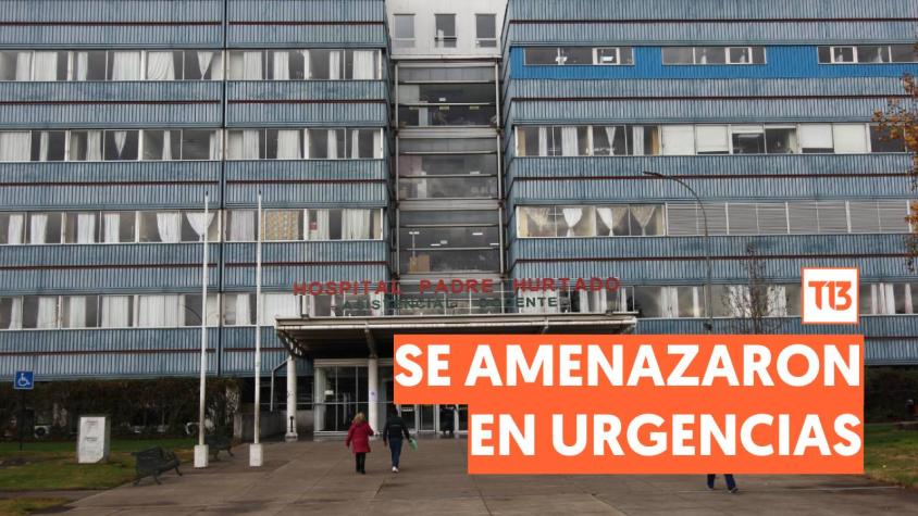 Tras balacera: Familiares de heridos se habrían amenazado en sala de urgencias de Hospital Padre Hurtado