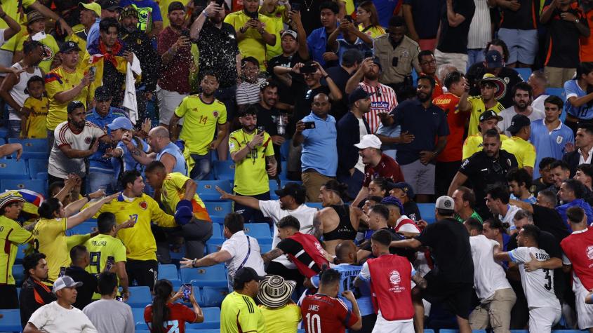 ¡Escándalo! Jugadores uruguayos se enfrentan a golpes con hinchas colombianos tras eliminación de Copa América