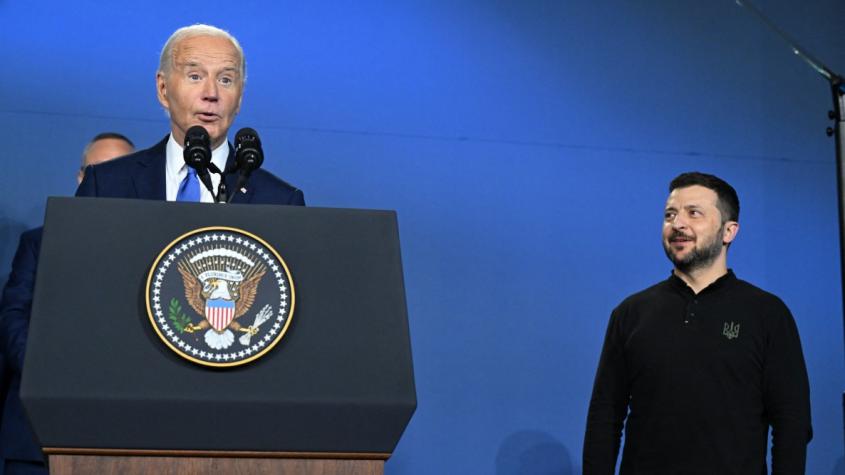 [VIDEO] El incómodo momento en el que Joe Biden presentó a Zelenski como "el presidente Putin"