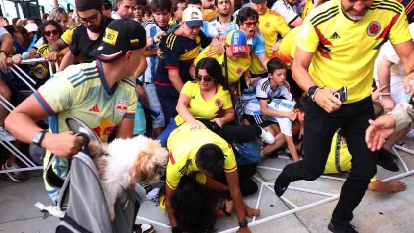 Hasta hubo desmayos: Los registros del caos en el ingreso a la final de Copa América entre Argentina y Colombia