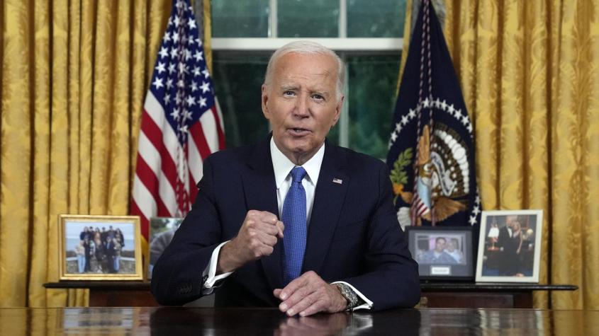 Biden dice que se retiró de la carrera presidencial por "la defensa de la democracia"