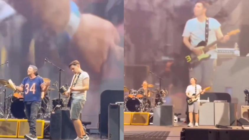 Habla el chileno que se subió al escenario y tocó con Pearl Jam: "Era un sueño que tenía y lo cumplí"