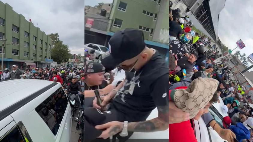 Fanáticos de Jordan 23 en México paralizan las calles con motos en masivo recibimiento al artista 