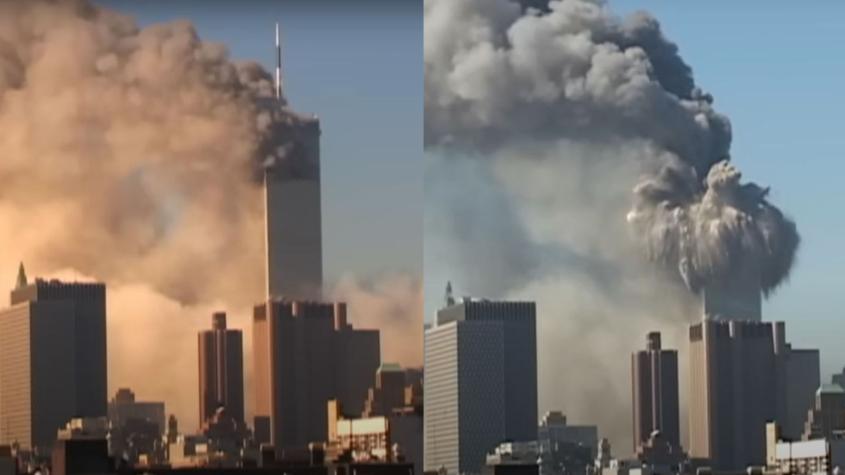 A casi 23 años de 9/11: Difunden video del momento exacto en que cayeron las torres gemelas