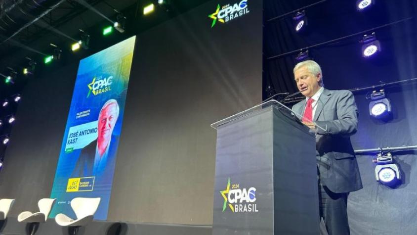 Kast durante conferencia en Brasil: “En Chile, fue elegido el Presidente Boric, pero gobierna el Partido Comunista”