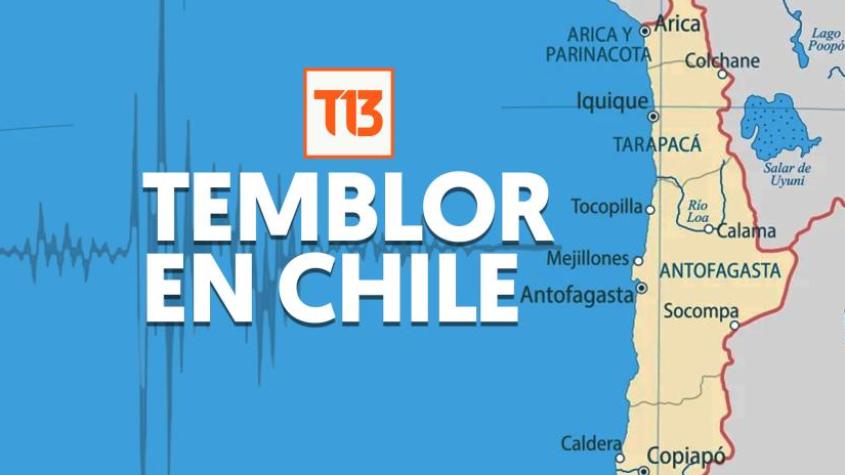 Temblor se registra en la región de Antofagasta