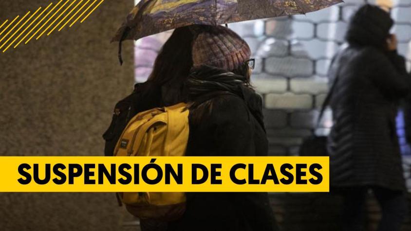 Anuncian suspensión de clases en cinco regiones del país por sistema frontal