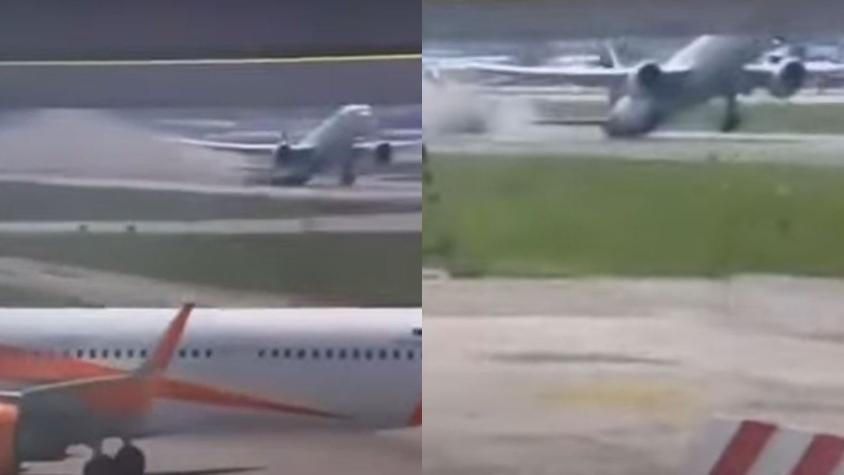 Avión de Latam sufre golpe en la parte trasera durante despegue en Italia: tuvo que volver al aeropuerto